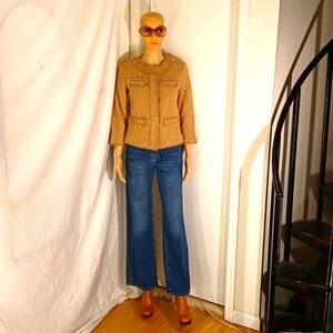 🔥 Michael Kors Gold Sequins Embellished Blazer/Jacket